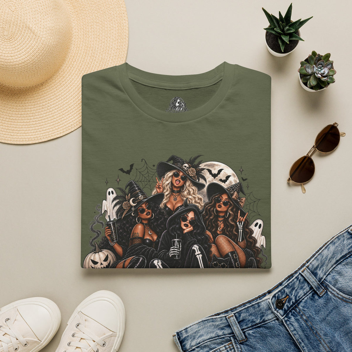 Ghoul Friends Halloween | Glam Ghost Design | Unisex Softstyle T-Shirt