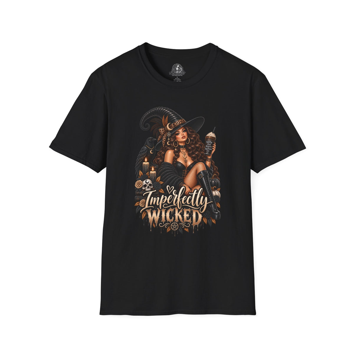 Imperfectly Wicked Halloween | Glam Ghost Design | Unisex Softstyle T-Shirt