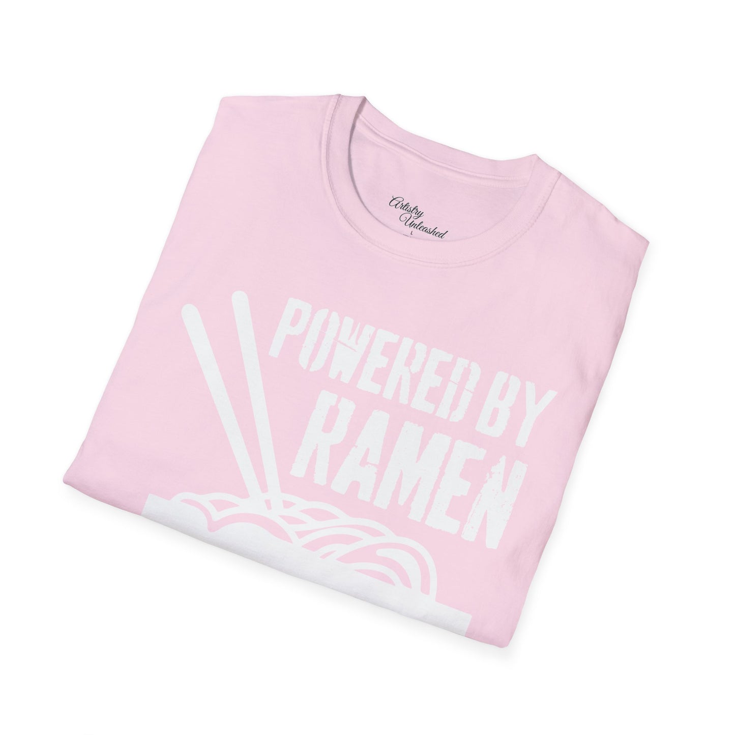 Powered by Ramen White Unisex Softstyle T-Shirt