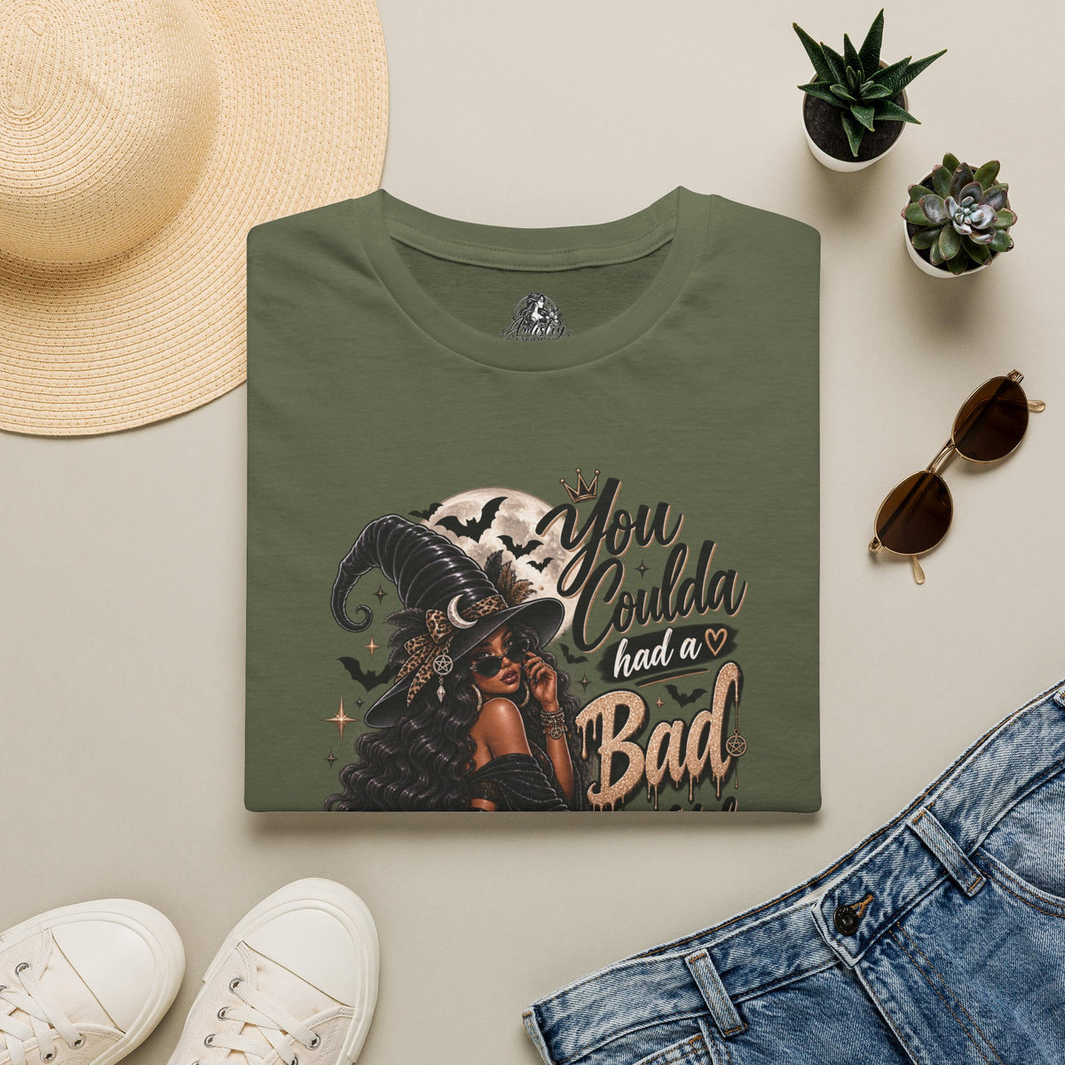 Bad Witch Halloween | Glam Ghost Design | Unisex Softstyle T-Shirt