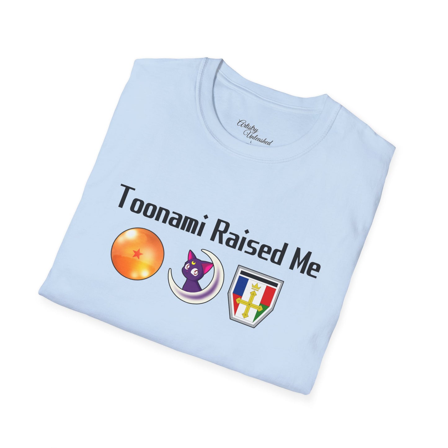 Toonami Raised Me Black Unisex Softstyle T-Shirt