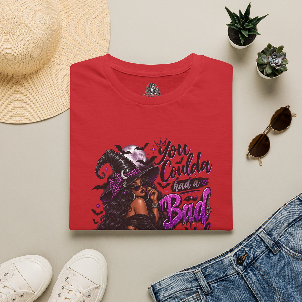 Bad Witch Halloween | Glam Ghost Design | Unisex Softstyle T-Shirt