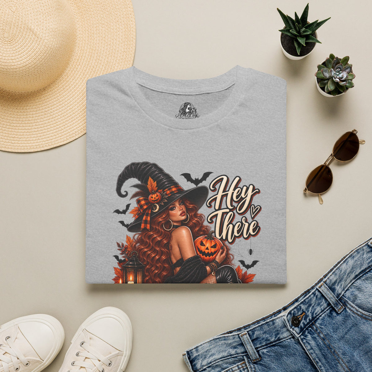 Hey There Pumpkin Halloween | Glam Ghost Design | Unisex Softstyle T-Shirt