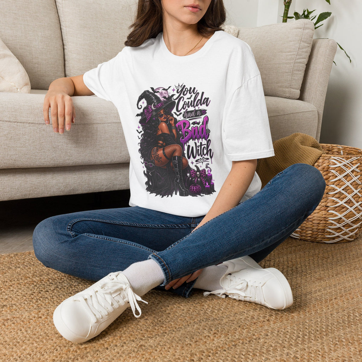 Bad Witch Halloween | Glam Ghost Design | Unisex Softstyle T-Shirt