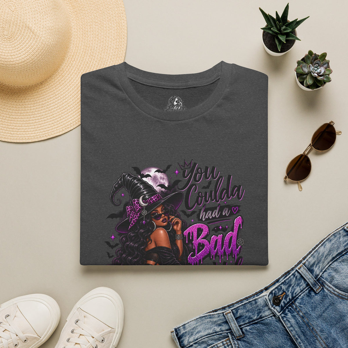 Bad Witch Halloween | Glam Ghost Design | Unisex Softstyle T-Shirt
