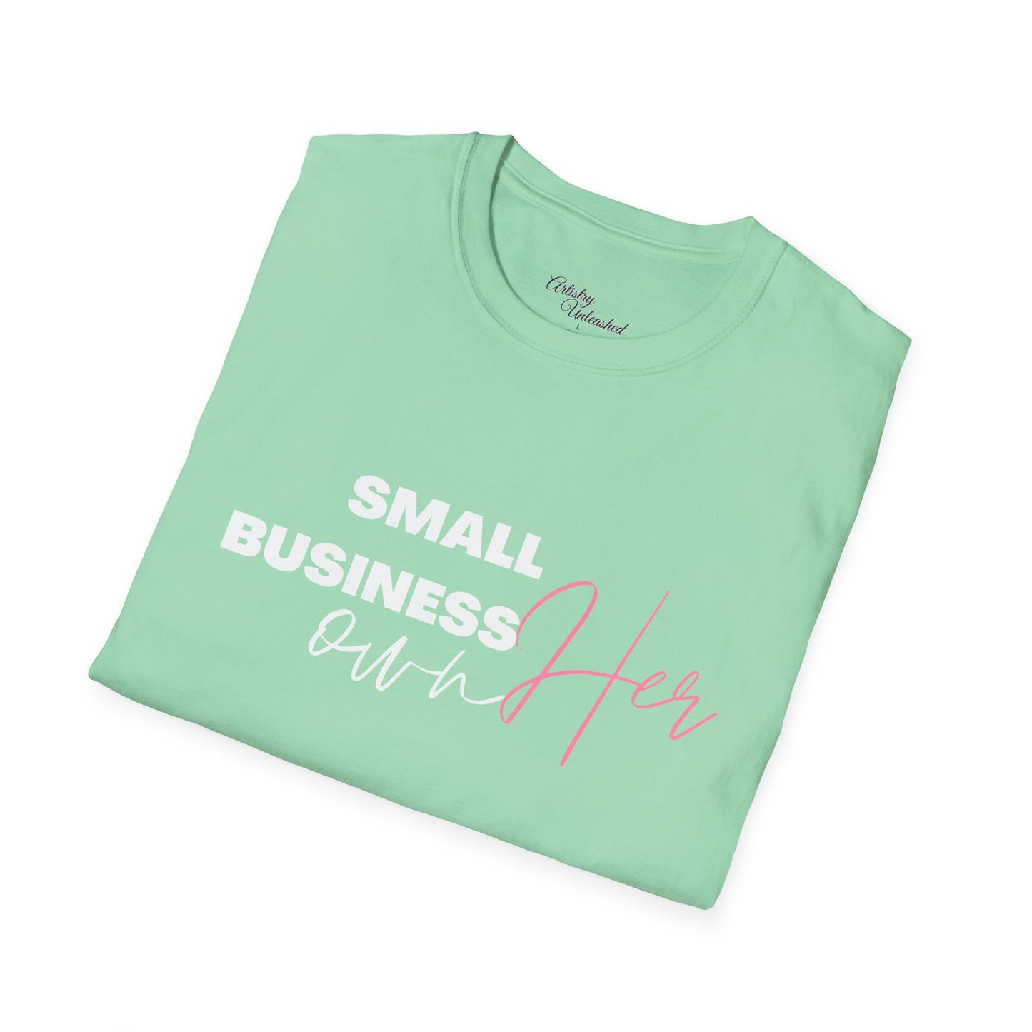 Small Business Manifesting White Unisex Softstyle T-Shirt