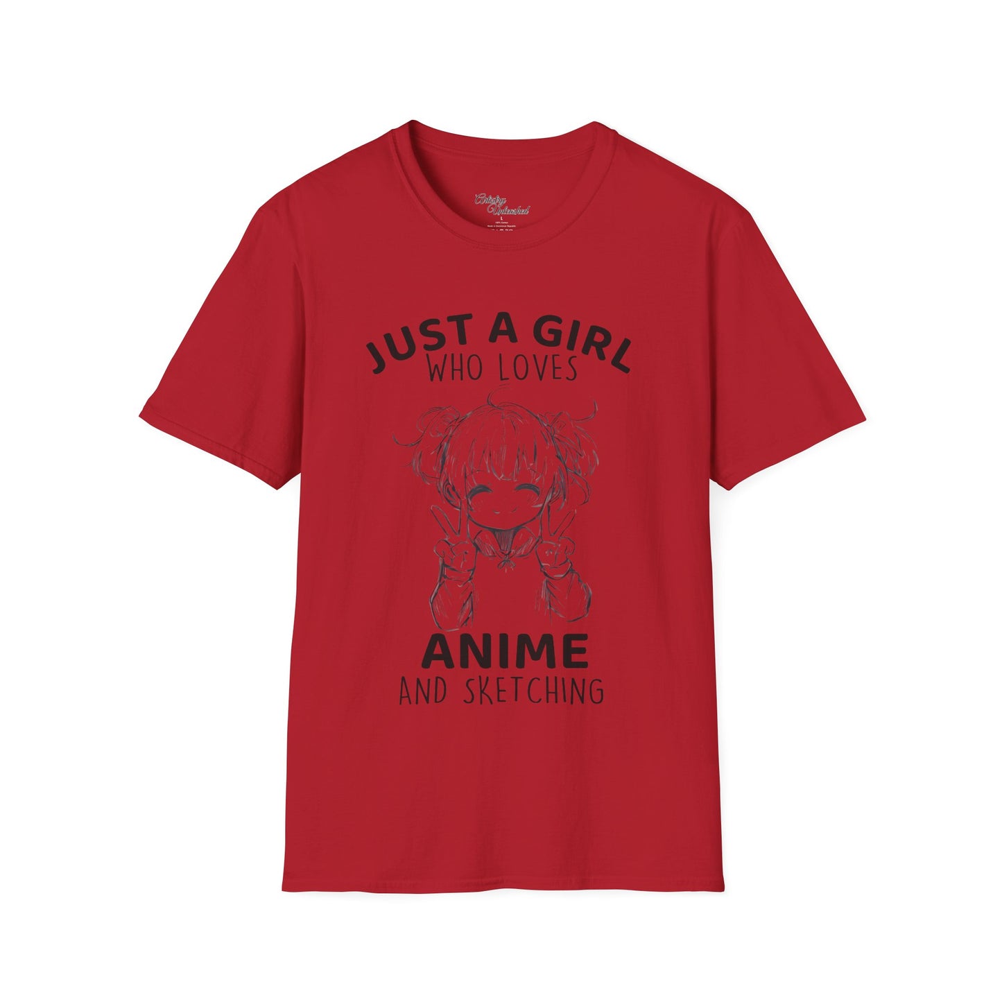 Girl Who Loves Anime White Unisex Softstyle T-Shirt