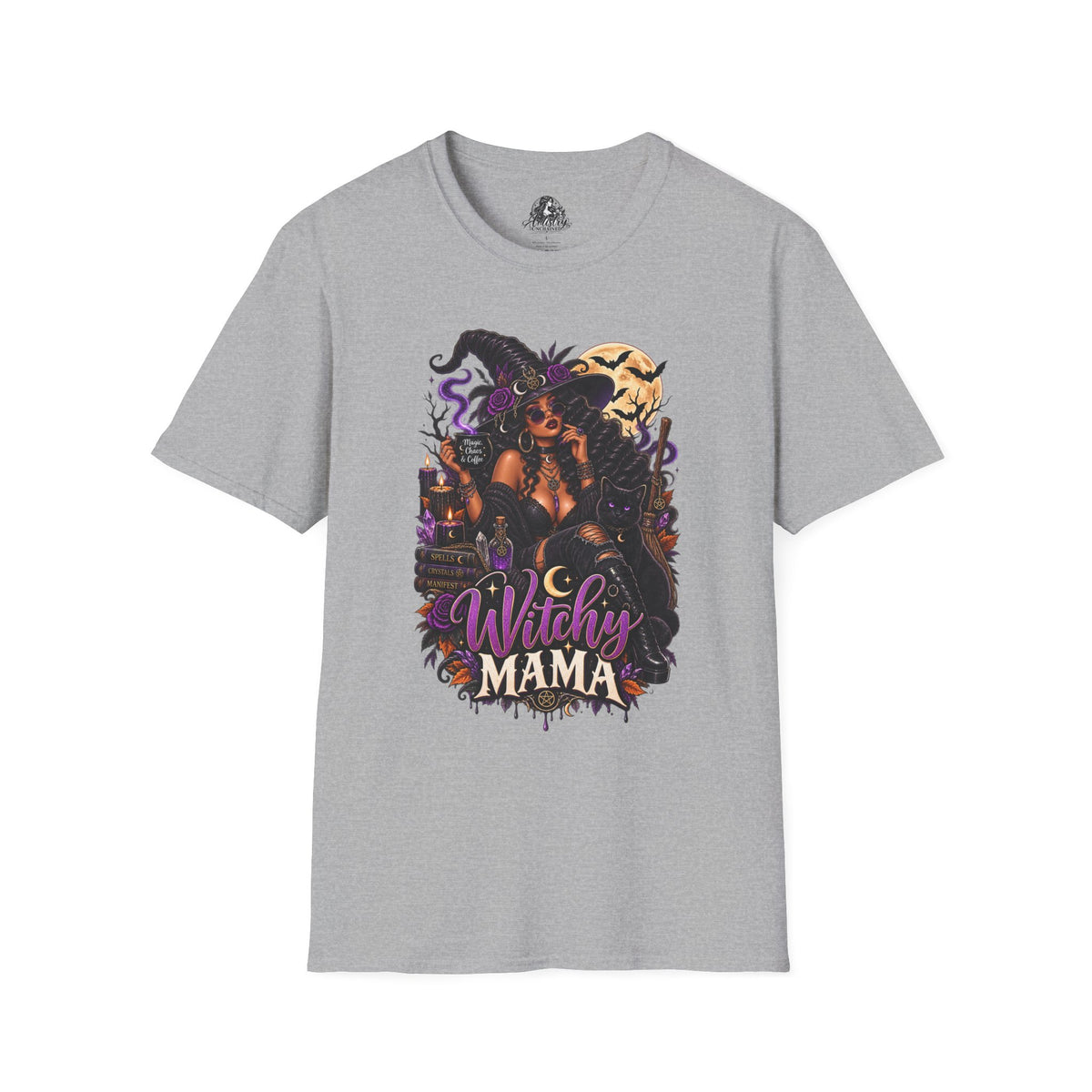 Witchy Mama Halloween | Glam Ghost Design | Unisex Softstyle T-Shirt