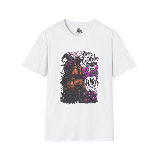 Bad Witch Halloween | Glam Ghost Design | Unisex Softstyle T-Shirt
