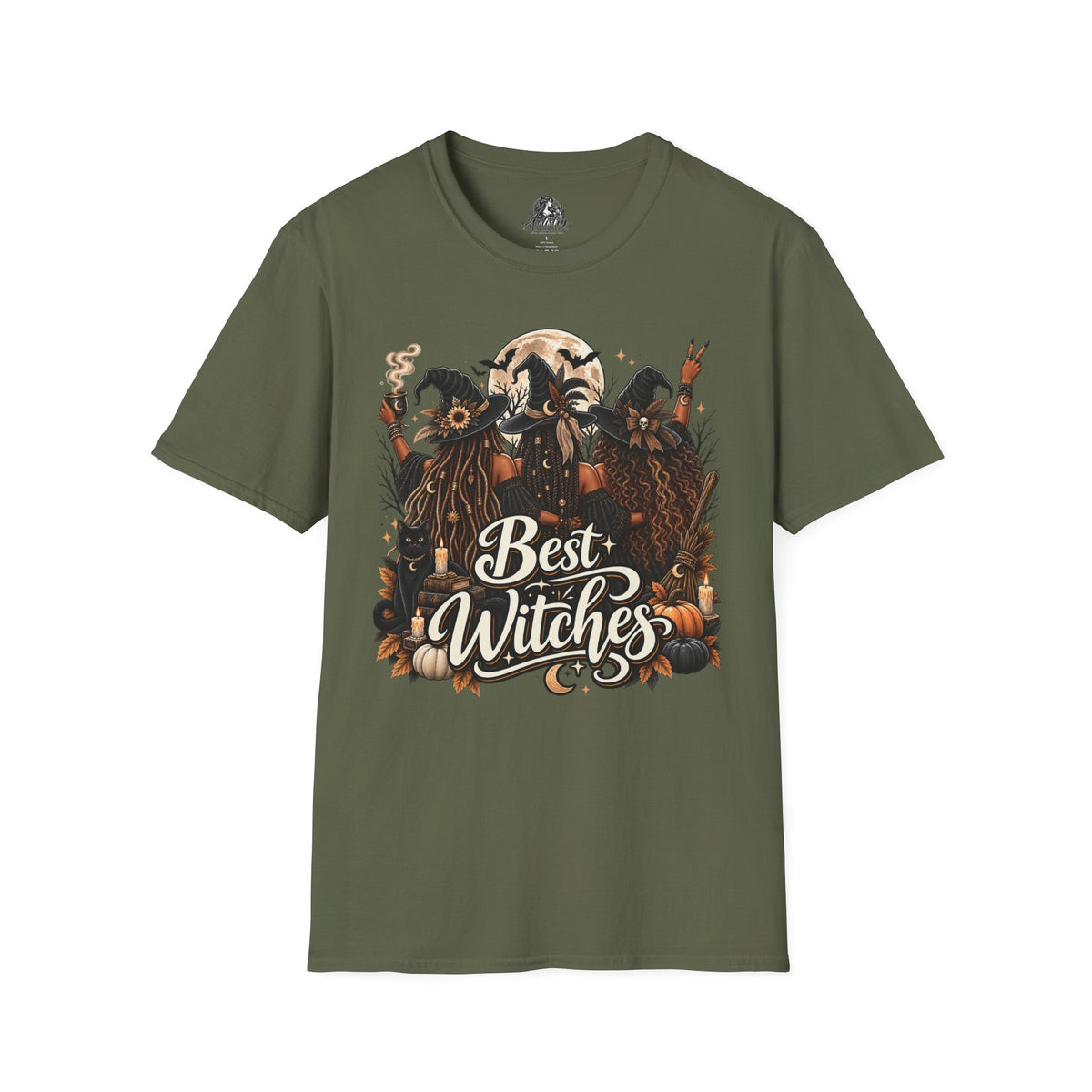 Best Witches Halloween | Glam Ghost Design | Unisex Softstyle T-Shirt