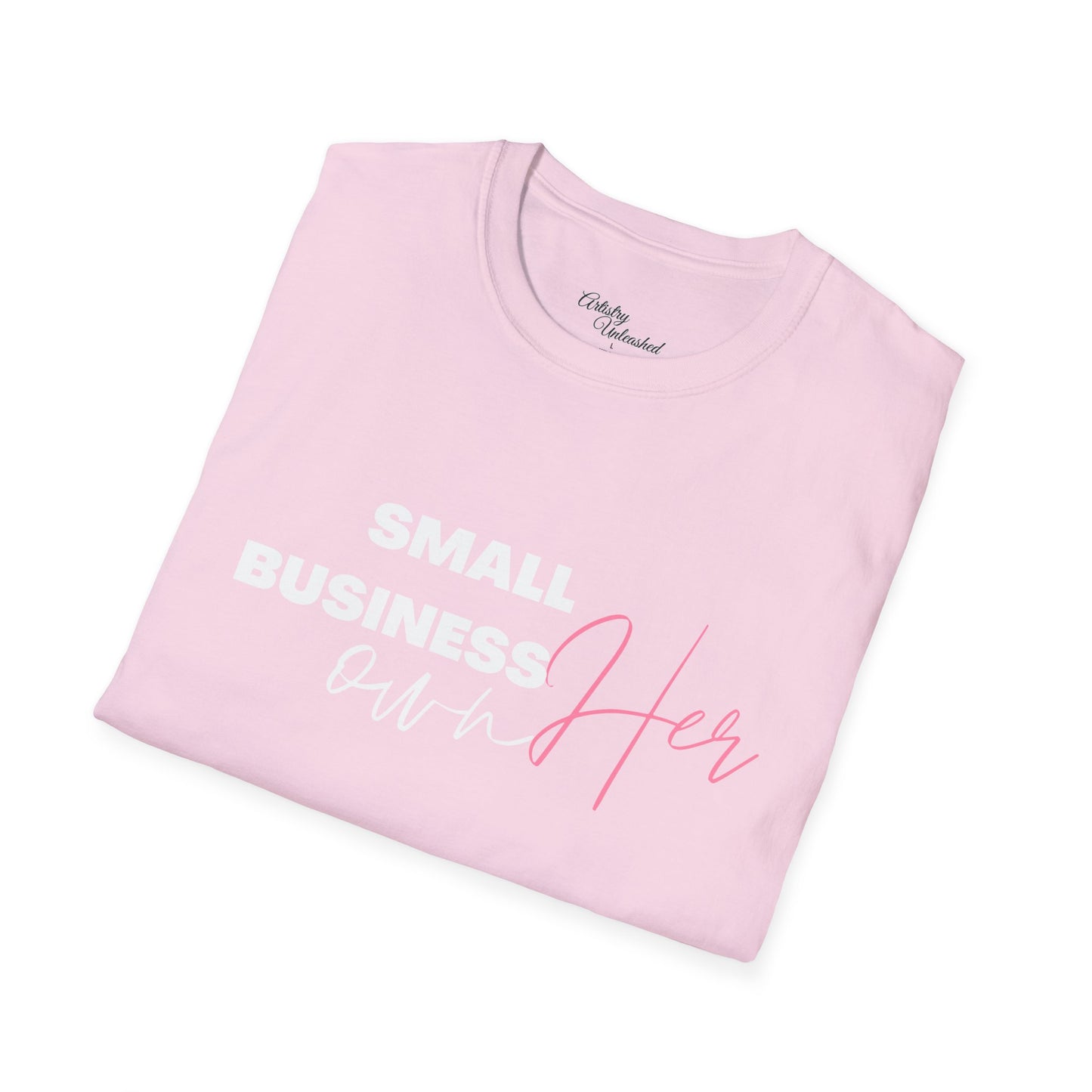 Small Business Manifesting White Unisex Softstyle T-Shirt