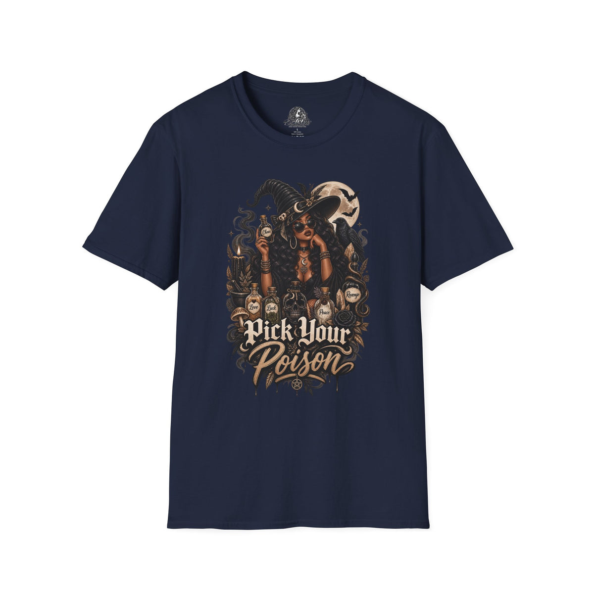 Pick Your Poison Halloween | Glam Ghost Design | Unisex Softstyle T-Shirt