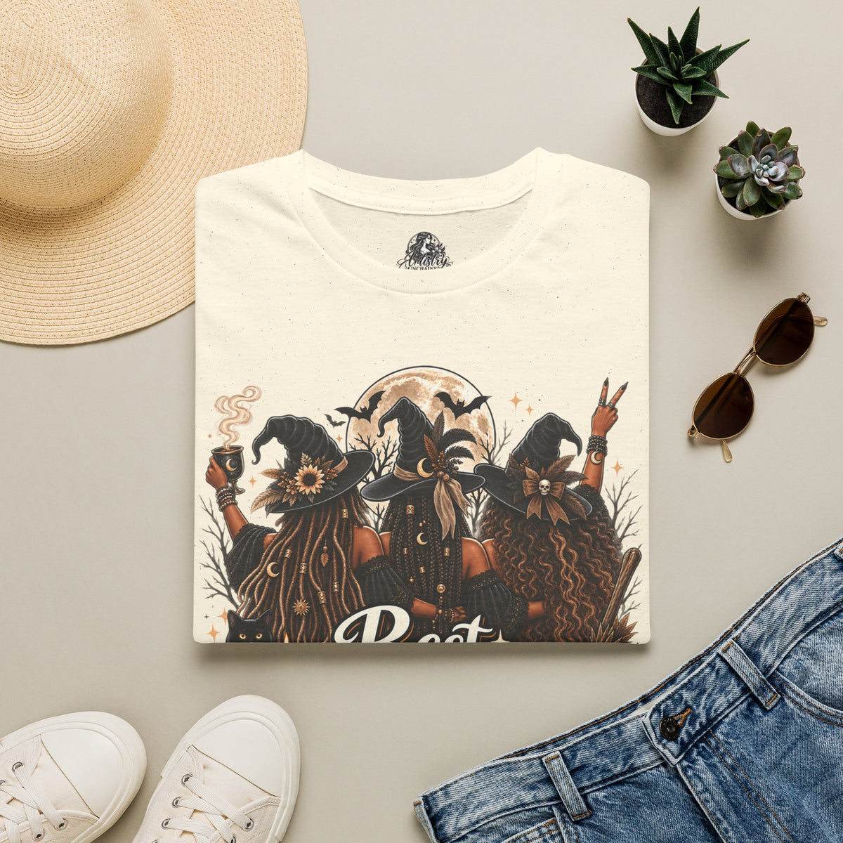 Best Witches Halloween | Glam Ghost Design | Unisex Softstyle T-Shirt