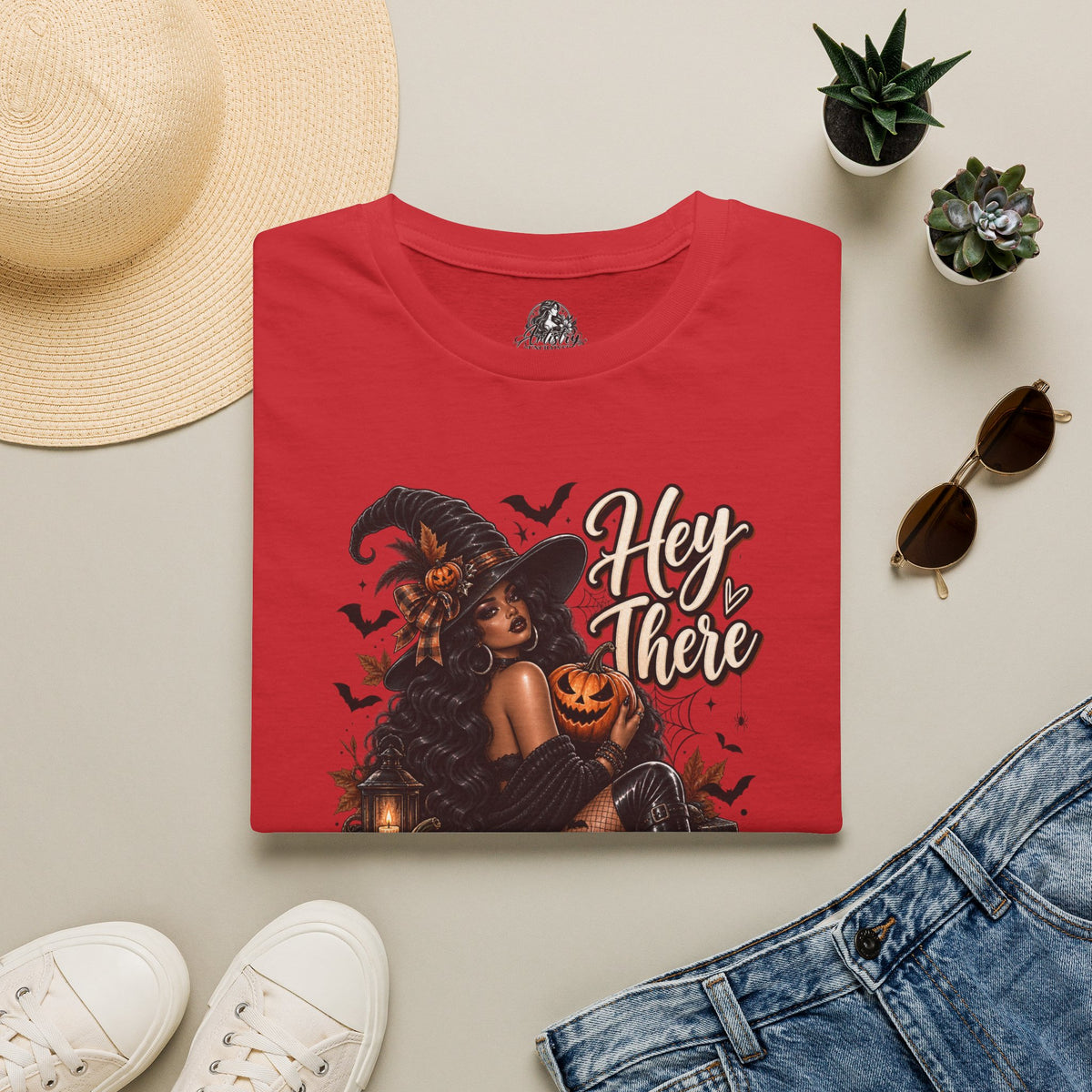 Hey There Pumpkin Halloween | Glam Ghost Design | Unisex Softstyle T-Shirt