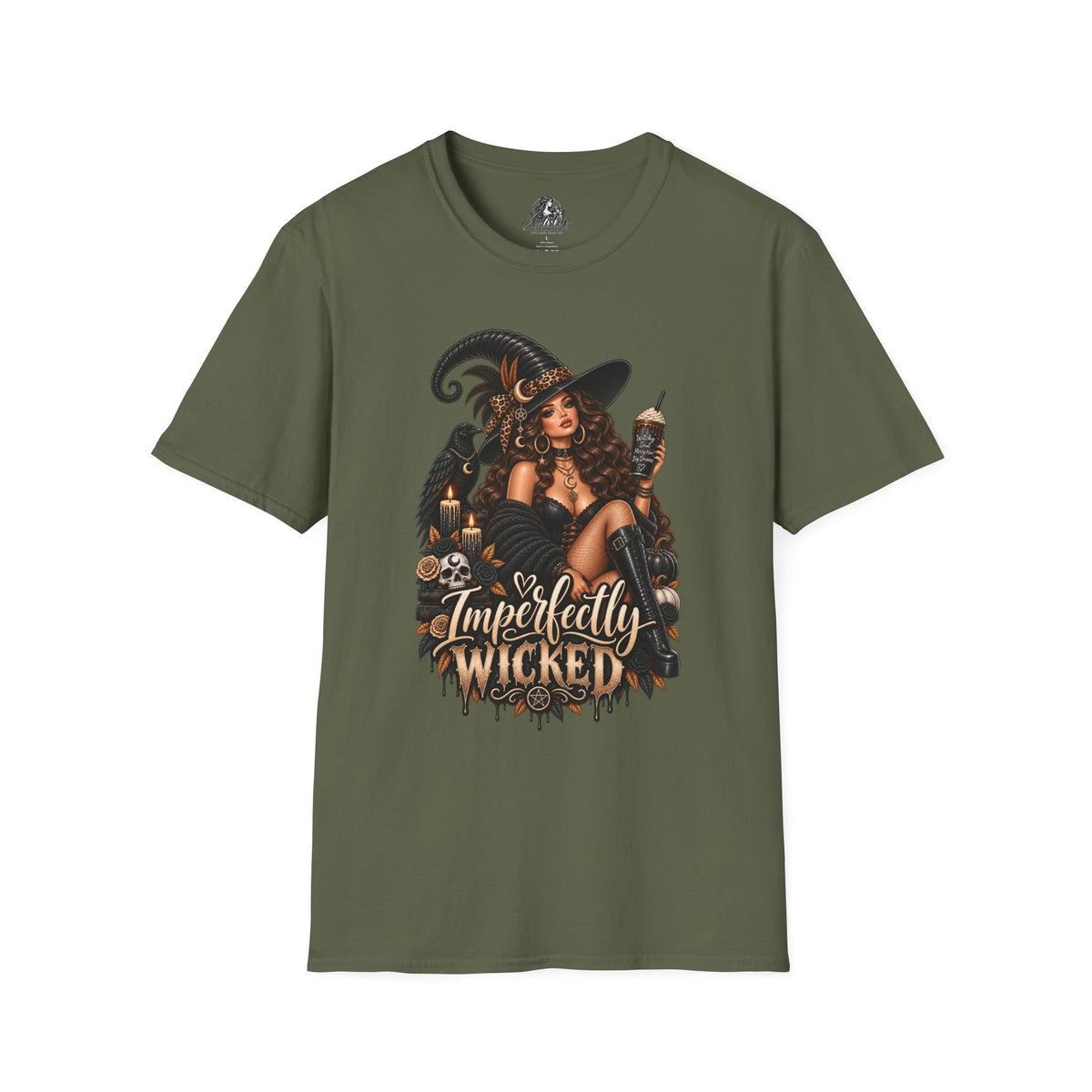 Imperfectly Wicked Halloween | Glam Ghost Design | Unisex Softstyle T-Shirt
