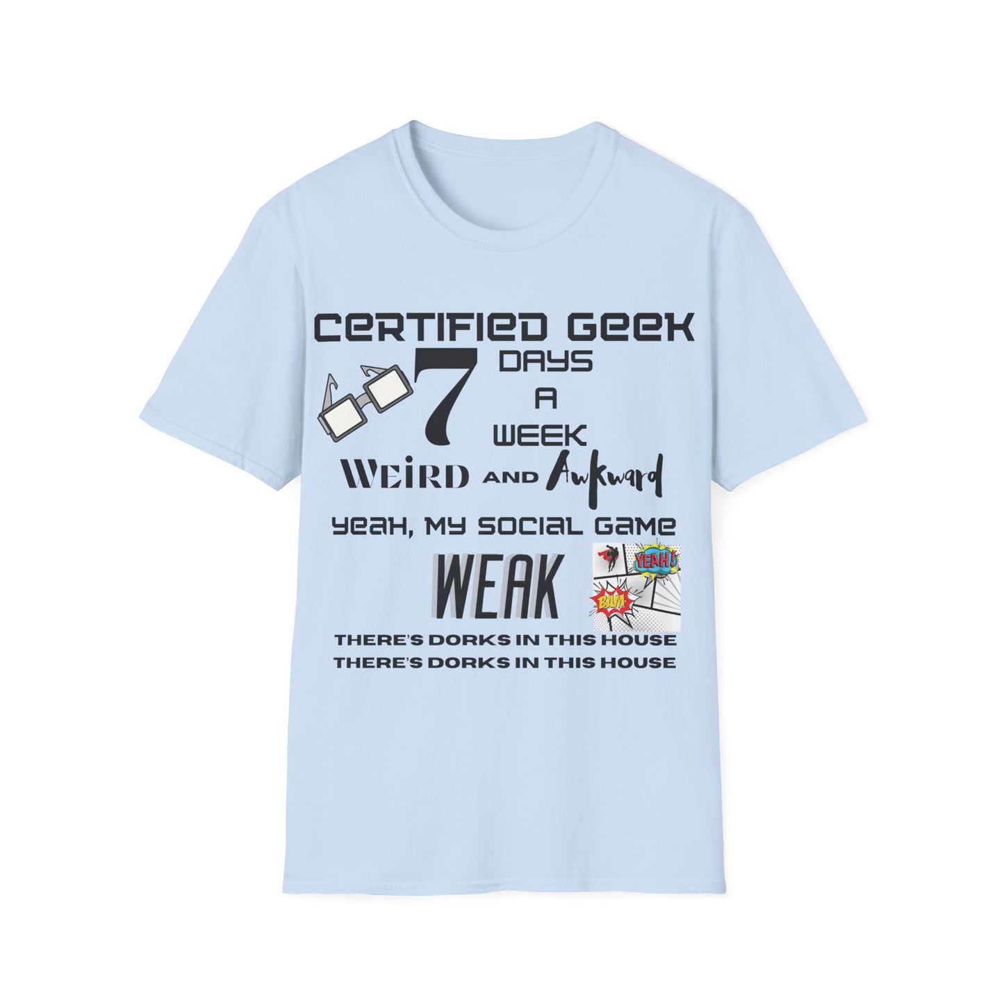 Certified Geek WAP Black Font Unisex Softstyle T-Shirt