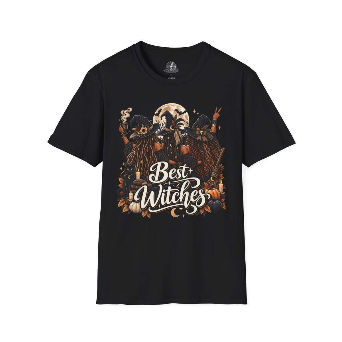 Best Witches Halloween | Glam Ghost Design | Unisex Softstyle T-Shirt