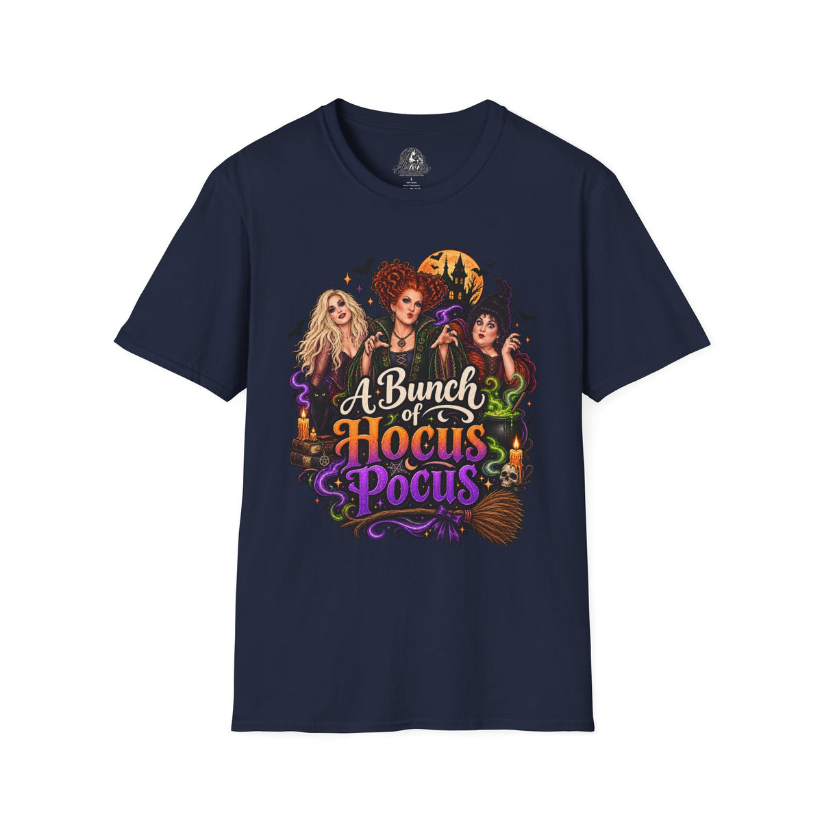 Bunch of Hocus Pocus Halloween | Glam Ghost Design | Unisex Softstyle T-Shirt