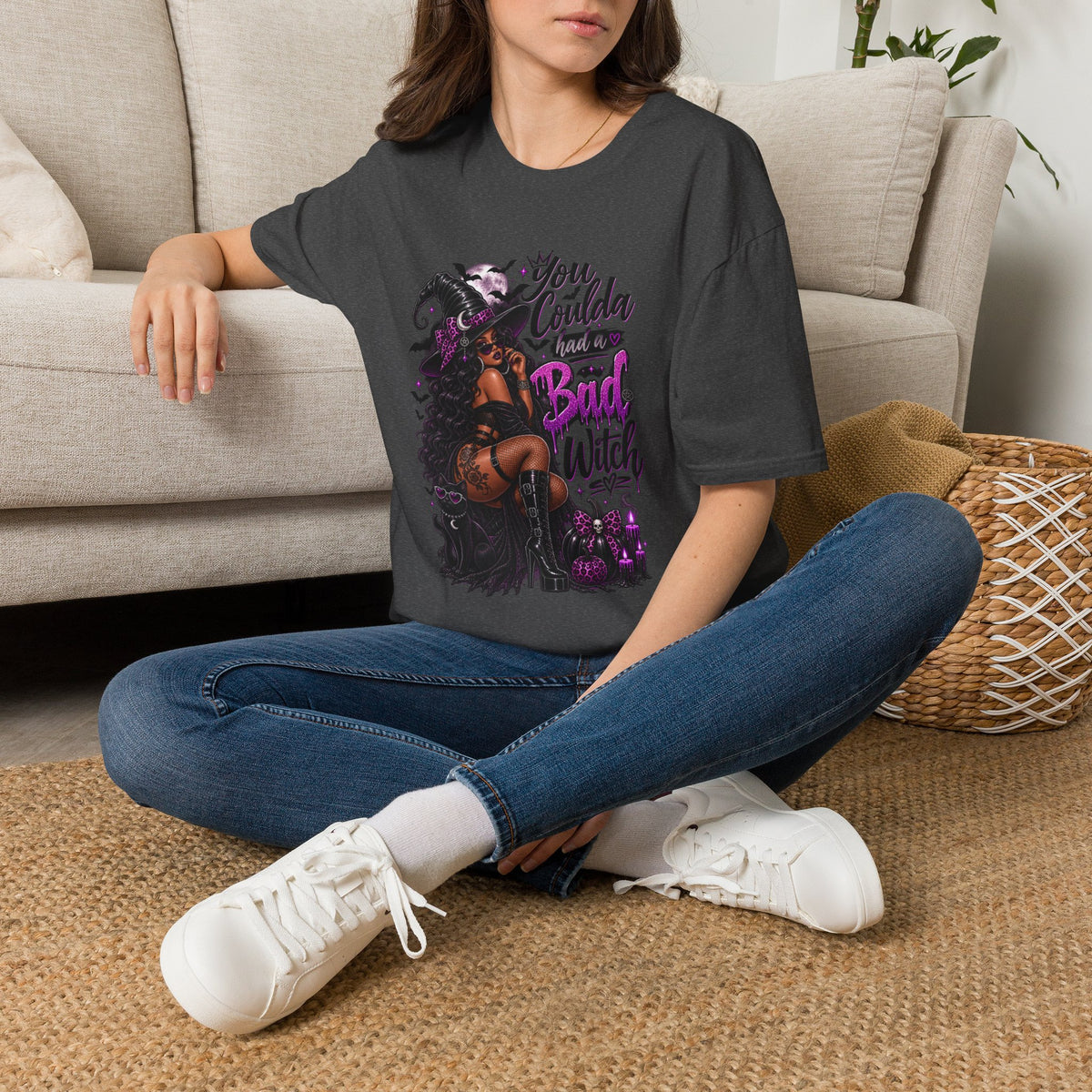 Bad Witch Halloween | Glam Ghost Design | Unisex Softstyle T-Shirt