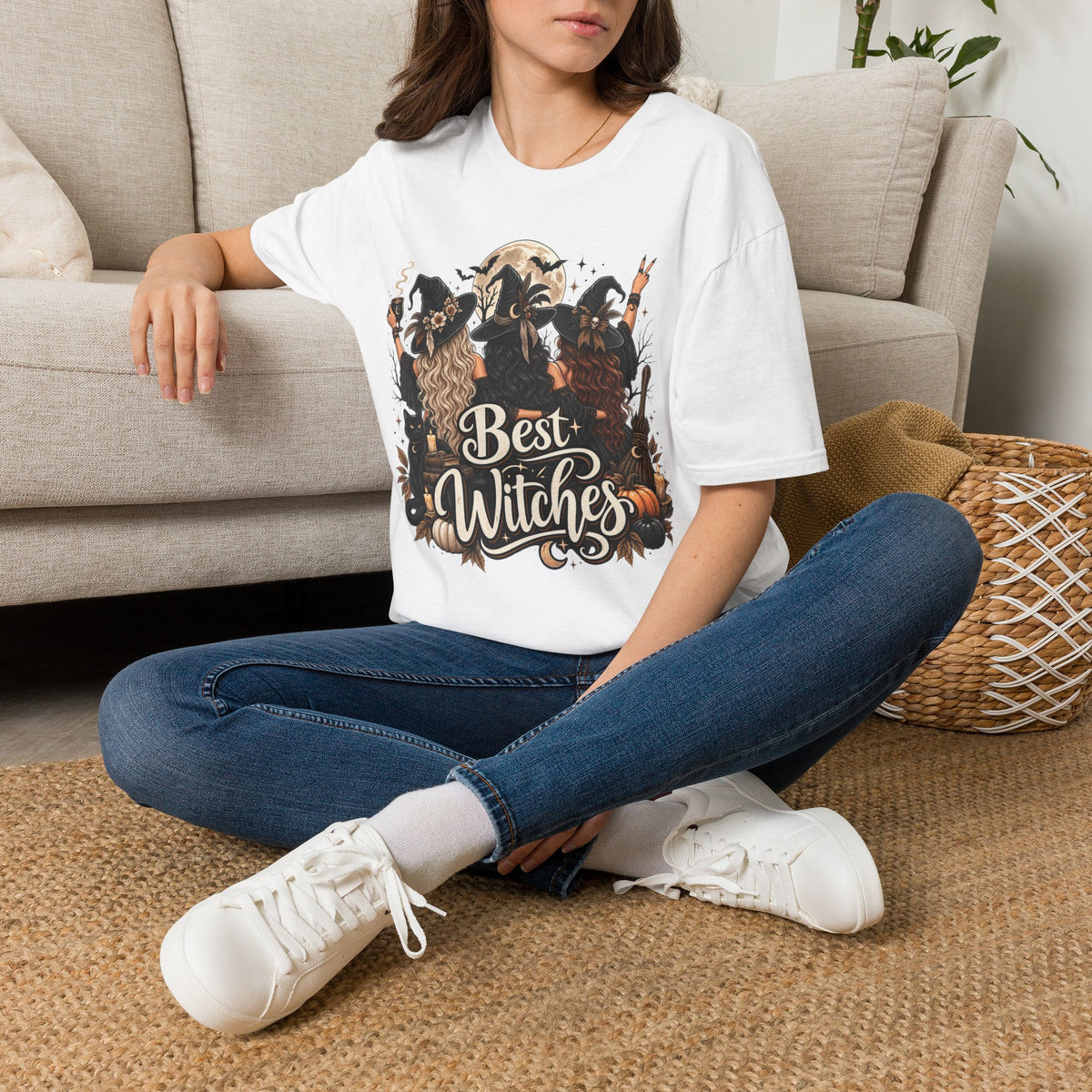 Best Witches Halloween | Glam Ghost Design | Unisex Softstyle T-Shirt