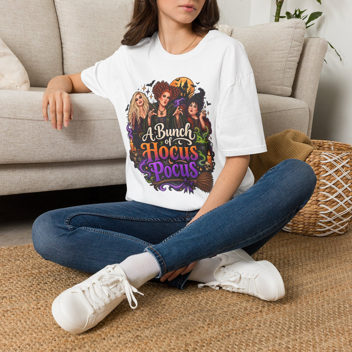 Bunch of Hocus Pocus Halloween | Glam Ghost Design | Unisex Softstyle T-Shirt