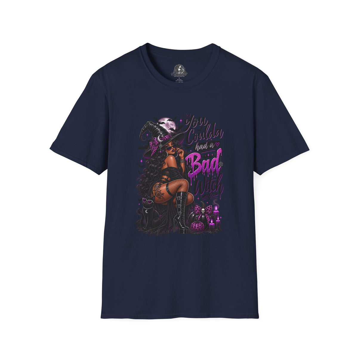 Bad Witch Halloween | Glam Ghost Design | Unisex Softstyle T-Shirt