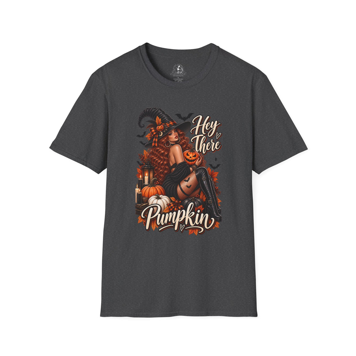 Hey There Pumpkin Halloween | Glam Ghost Design | Unisex Softstyle T-Shirt