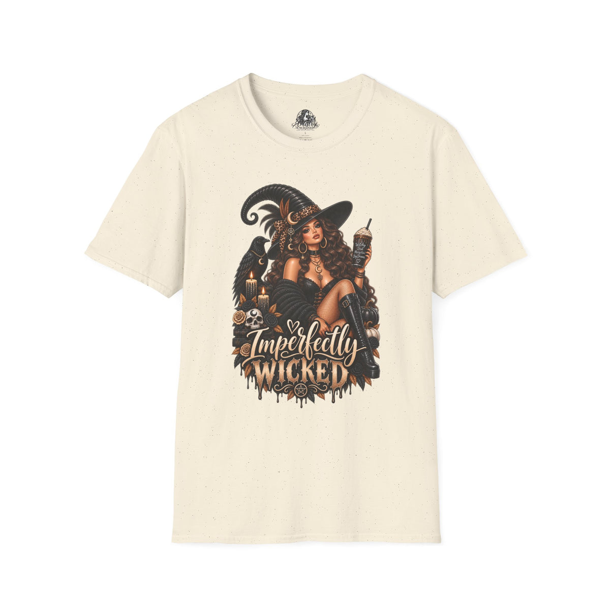 Imperfectly Wicked Halloween | Glam Ghost Design | Unisex Softstyle T-Shirt