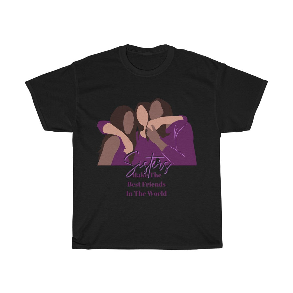 Sisters are Best Friends Purple Unisex Heavy Cotton Tee