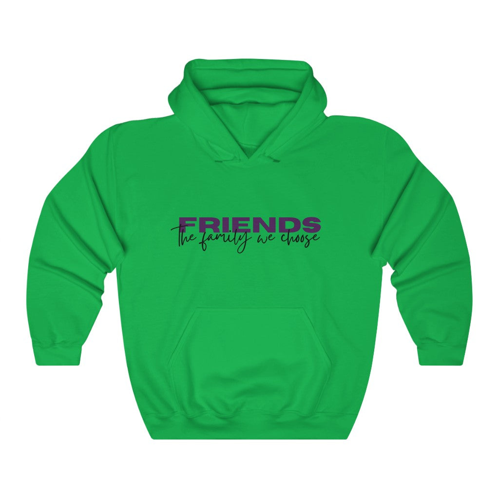 Friends are Family Purple Unisex Heavy Blend™ Hooded Sweatshirt