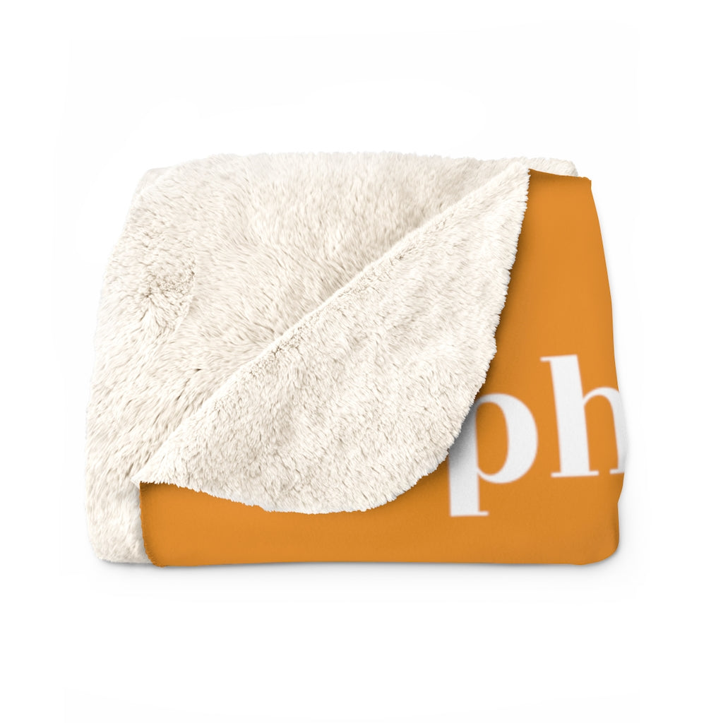 Royal Queen Orange Sherpa Fleece Blanket