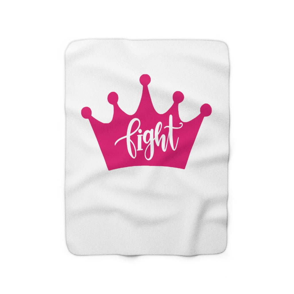 Fighting Queen - Pink Sherpa Fleece Blanket