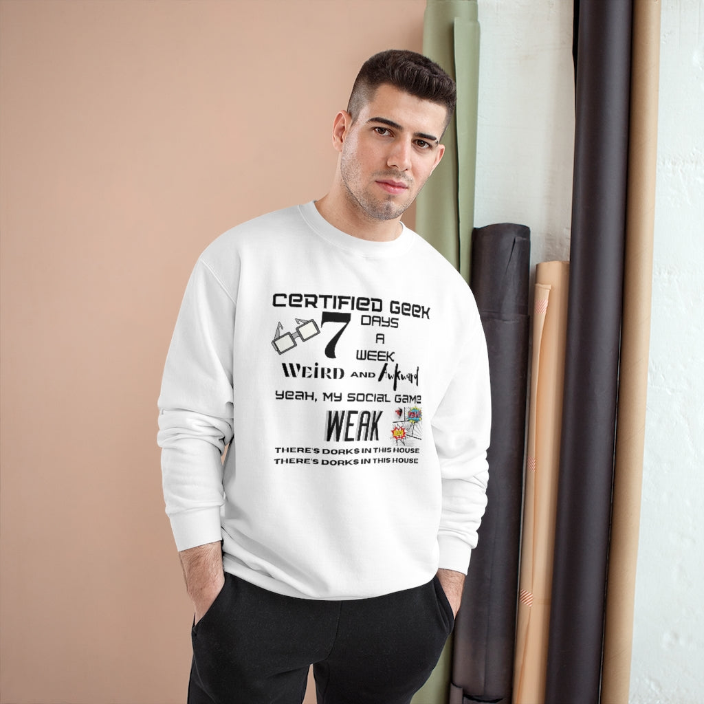 Certified Geek WAP Black Font Champion Sweatshirt