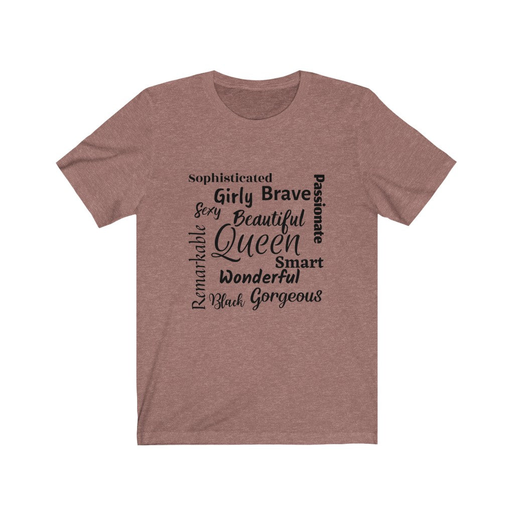 Royal Queen Typography Unisex Jersey Short Sleeve Tee