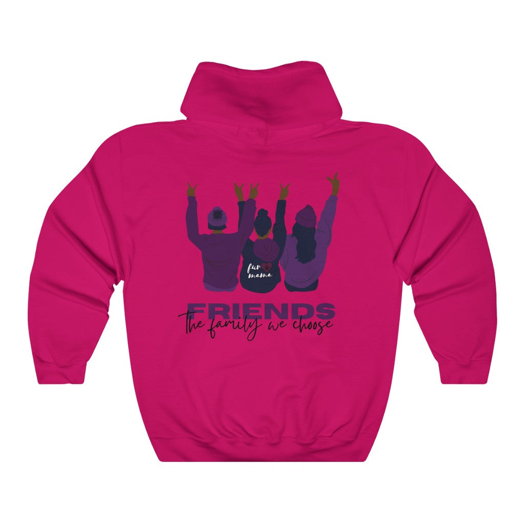Friends are Family Purple Unisex Heavy Blend™ Hooded Sweatshirt