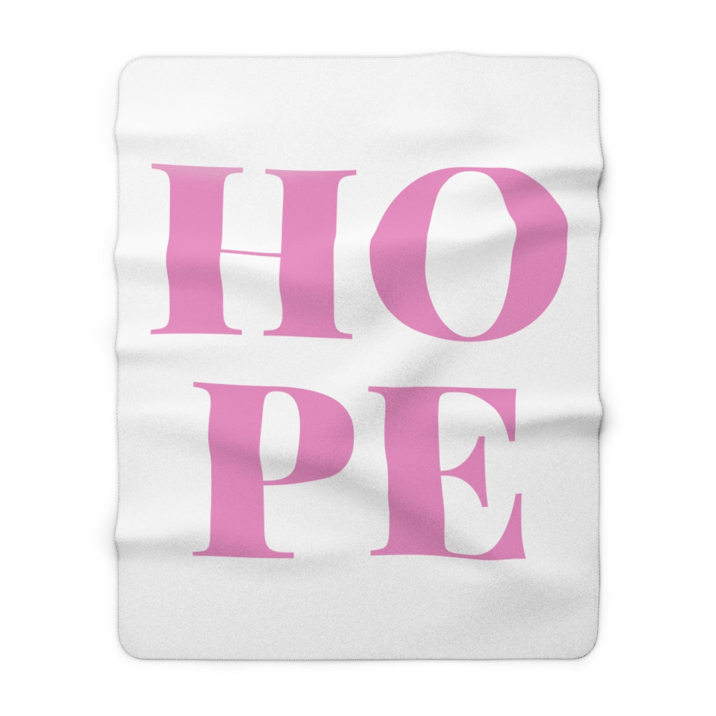 Pink Hope Sherpa Fleece Blanket