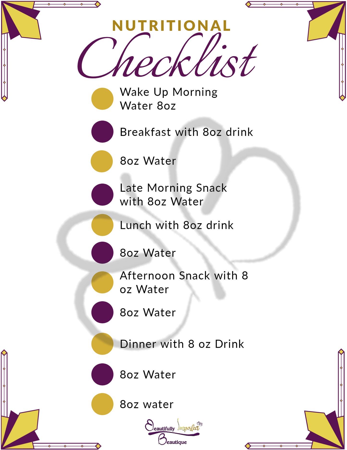 Nutritional Checklist