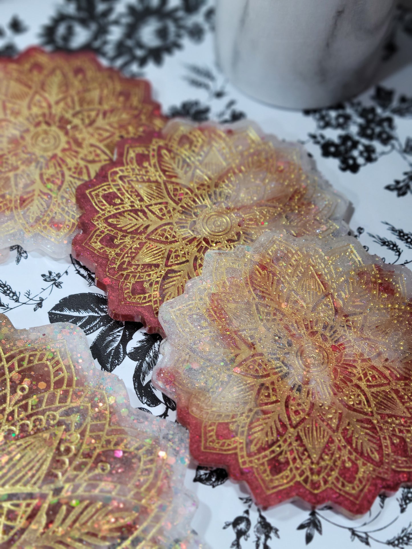 Mandala Tray and Coaster Set