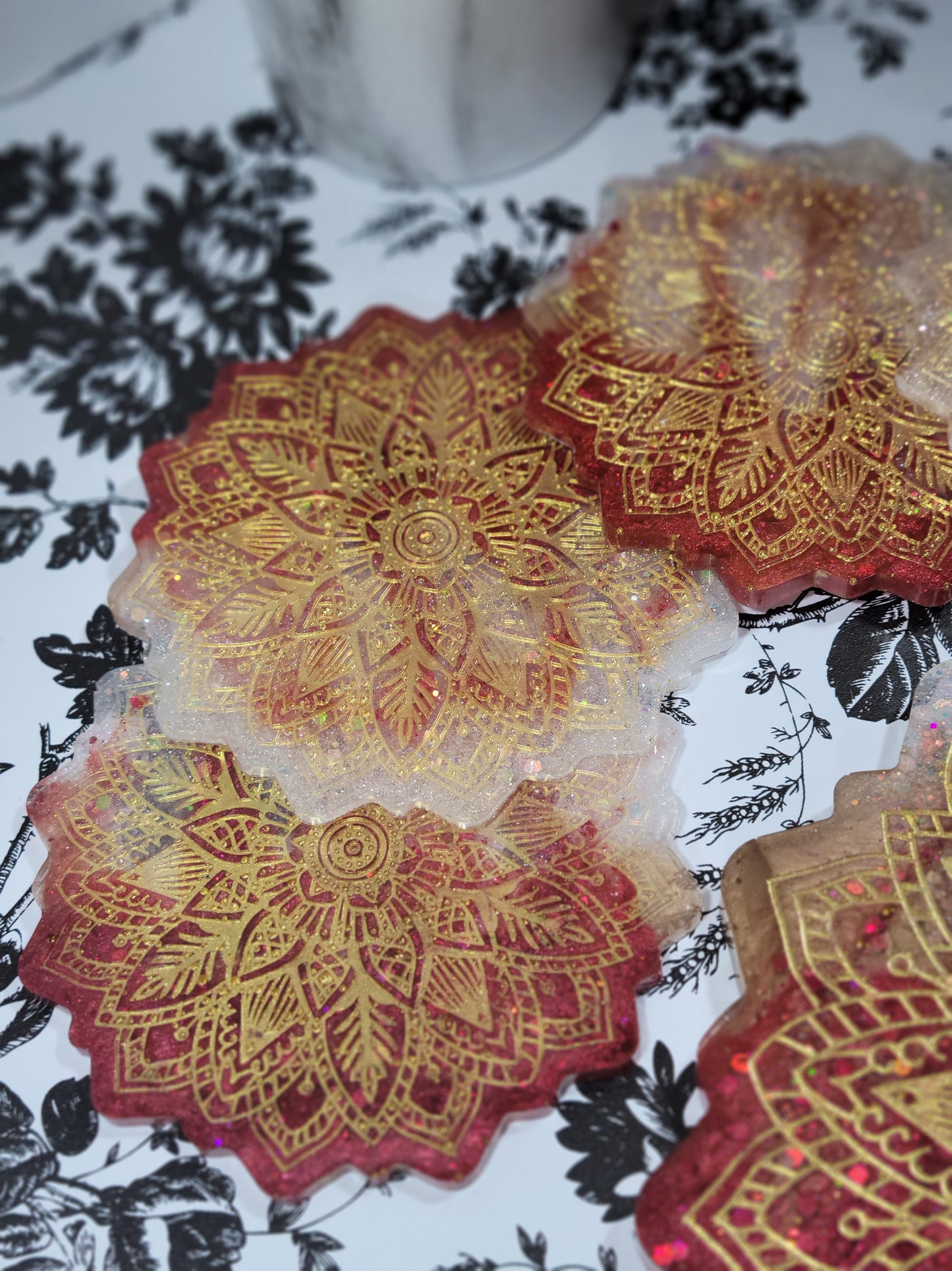 Mandala Tray and Coaster Set