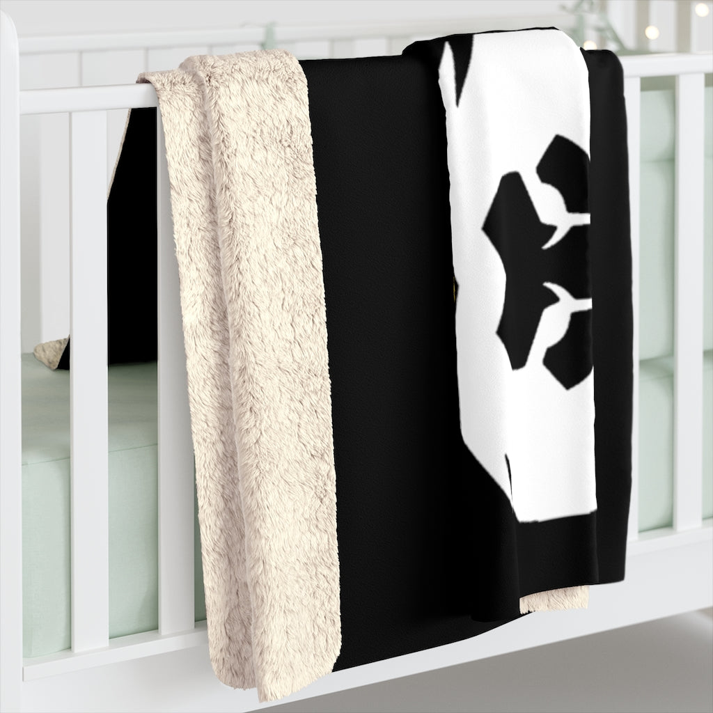 The Black King Collection Sherpa Fleece Blanket.