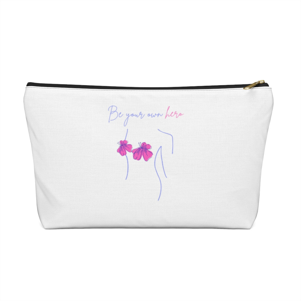 Pink Hero Periwinkle Accessory Pouch w T-bottom