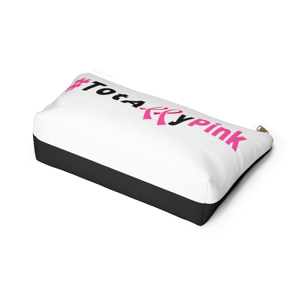 #TotAllyPink Black Accessory Pouch w T-bottom