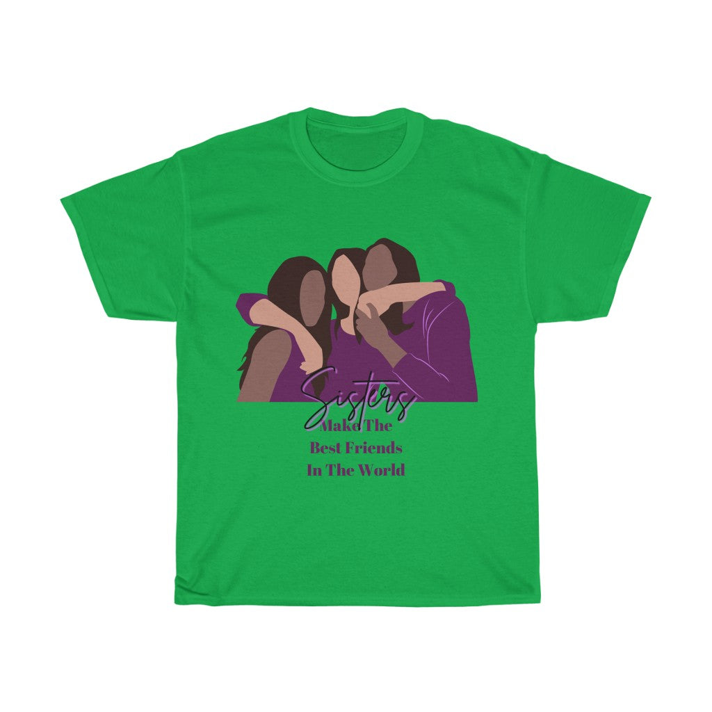 Sisters are Best Friends Purple Unisex Heavy Cotton Tee