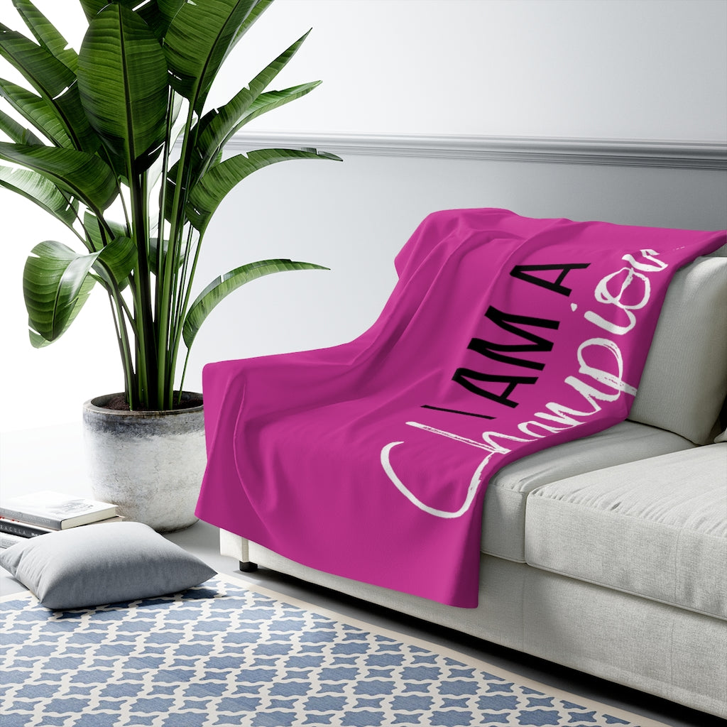 Champion - Pink Sherpa Fleece Blanket