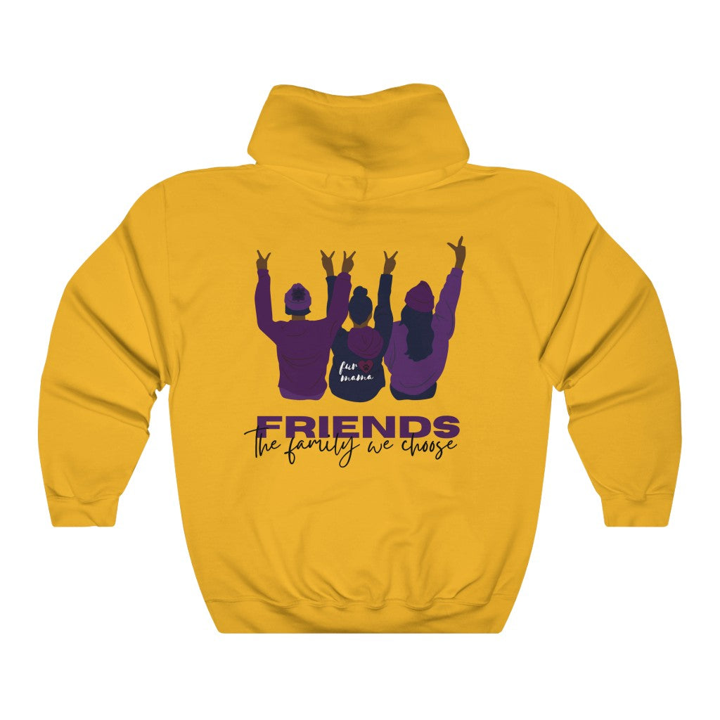 Friends are Family Purple Unisex Heavy Blend™ Hooded Sweatshirt