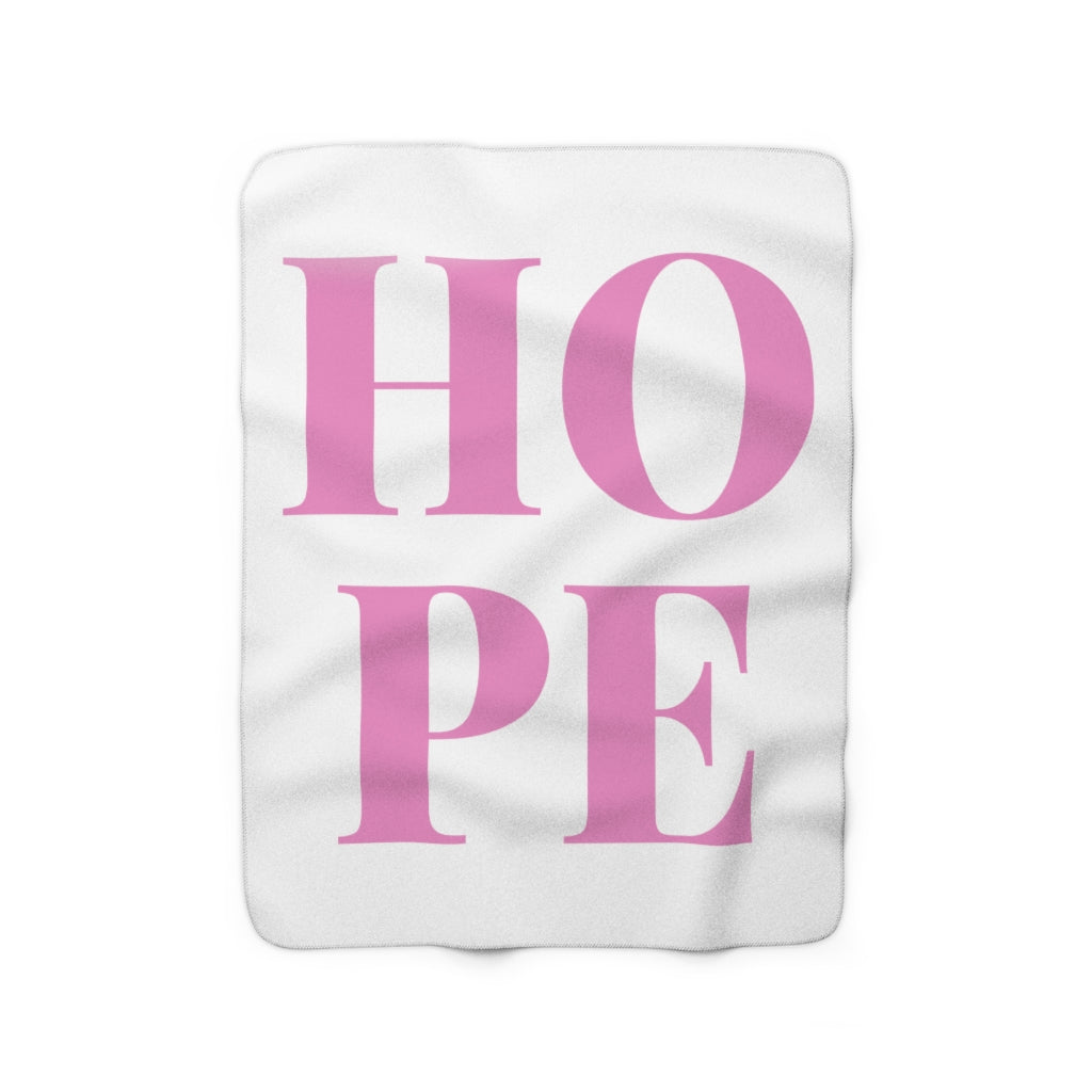 Pink Hope Sherpa Fleece Blanket