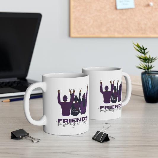 Friends are Family Purple 11oz Mug