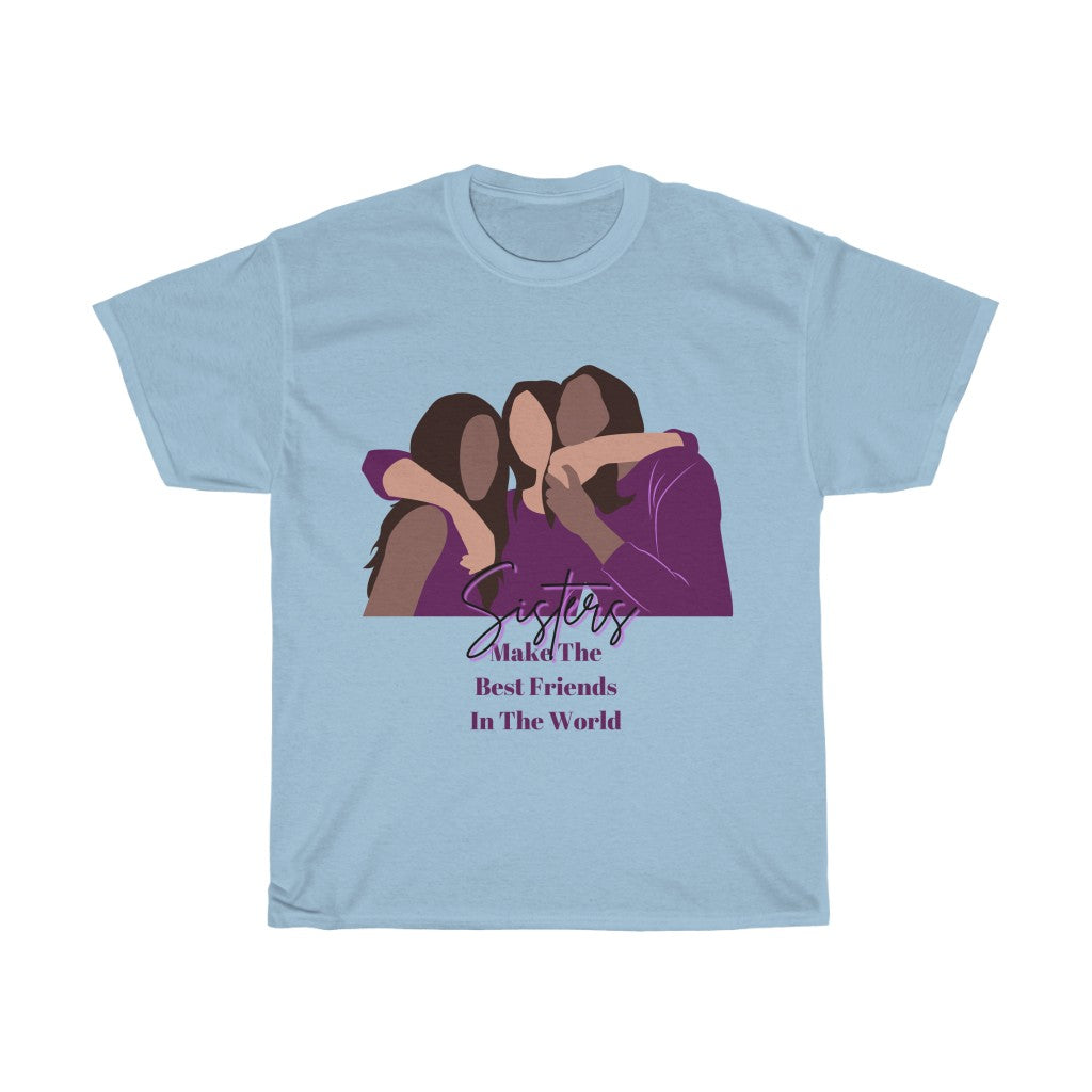 Sisters are Best Friends Purple Unisex Heavy Cotton Tee