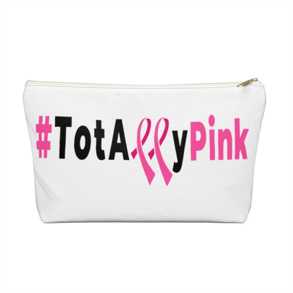 #TotAllyPink Black Accessory Pouch w T-bottom