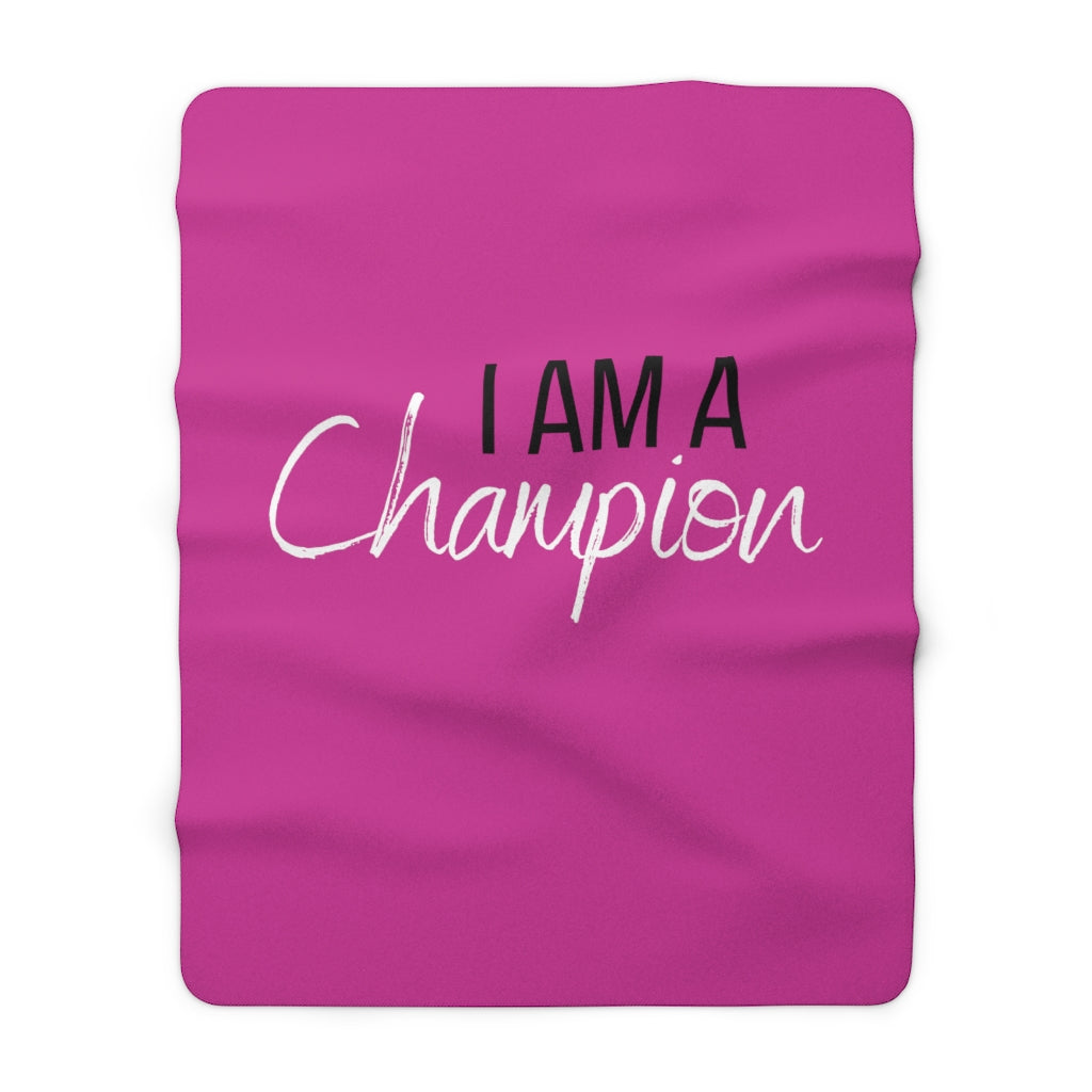 Champion - Pink Sherpa Fleece Blanket